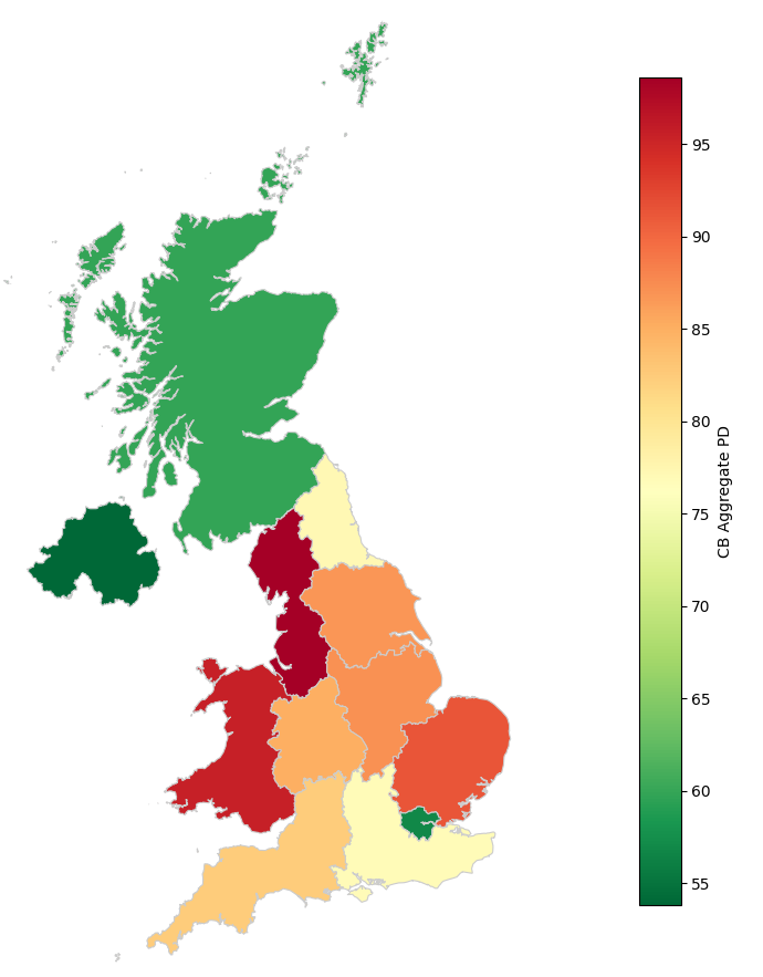 UK Aggregate PD Heat Map