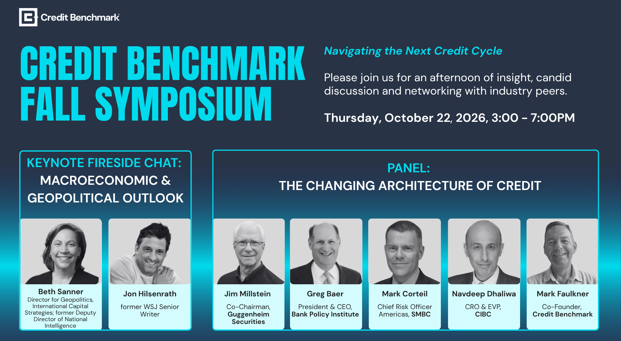 Credit Benchmark Fall Symposium, NYC, October 22 2026 - Credit Benchmark